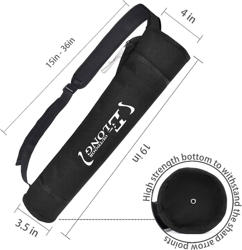 Yls Archery Hip and Back Quiver for Arrows - Black Arrow Quiver for Kids and Adults - Adjustable Arrow Holder with a Padded Strap and Belt Clip - Archery Accessories for Field and Practice - Image 3